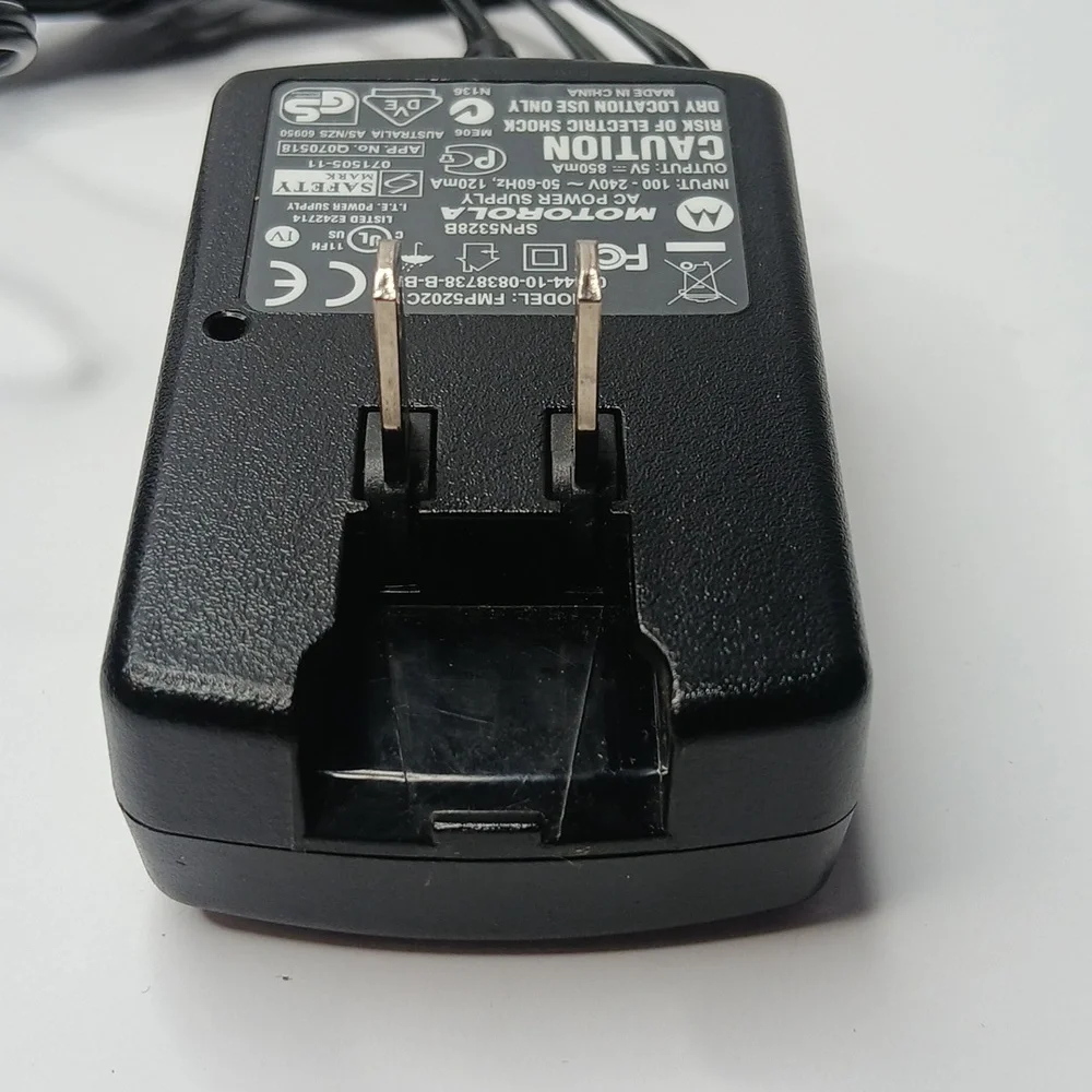 Motorola Wall Charger Unisex OS Black Micro USB Power Adapter FMP5202C SPN5328B